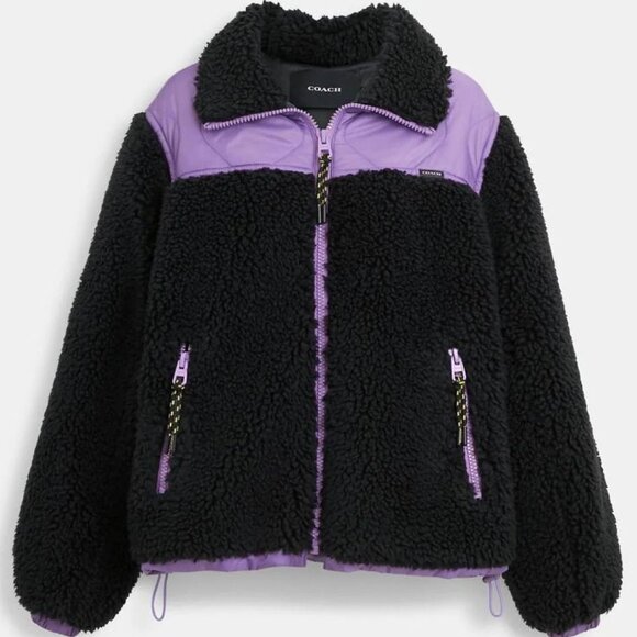 Coach Faux Fur Sherpa Jacket - Picture 1 of 4